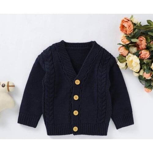 Autumn Baby Boys Sweaters V Neck Long-Sleeve Toddler Kids Knitwear Tops Winter Casual Outerwear Newborn Infantil Knitted Jackets