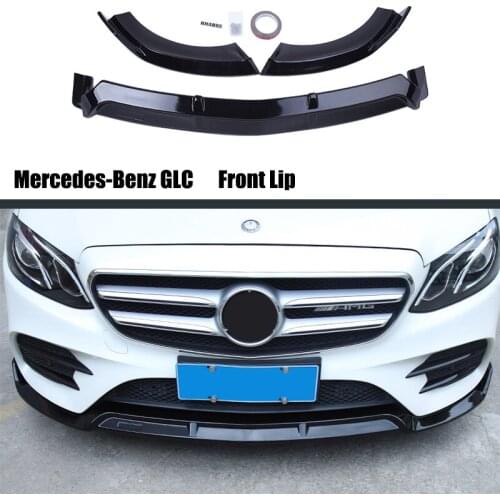 For Mercedes-Benz GLC 2016 2017 2018 2019 Car Front Bumper Splitter Lip Chin Spoiler Body Kit Diffuser Protector Guard