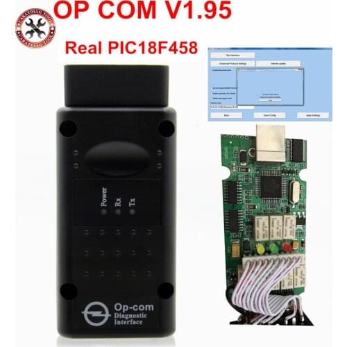 Real PIC18F458 OP COM V1.59 V1.95 V1.99 FW OP-COM PIC18F458 Chip V1.59 V1.95 FW for Opel COM OPCOM OBD2 Scanner diagnostics tool