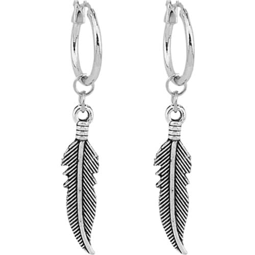 Men And Women Retro Feather Earrings 1 Pair Of Geometric Leaf Jewelry Ear Clips Women Girls Jewelry Wedding Earring Pendant