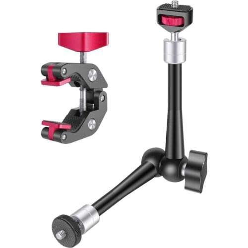 Magic Arm 11'' Articulating Friction Arm Super Clamp Adjustable Rod Clamp Pliers Clip for DSLR Camera Rig/LCD Monitor/LED Lights
