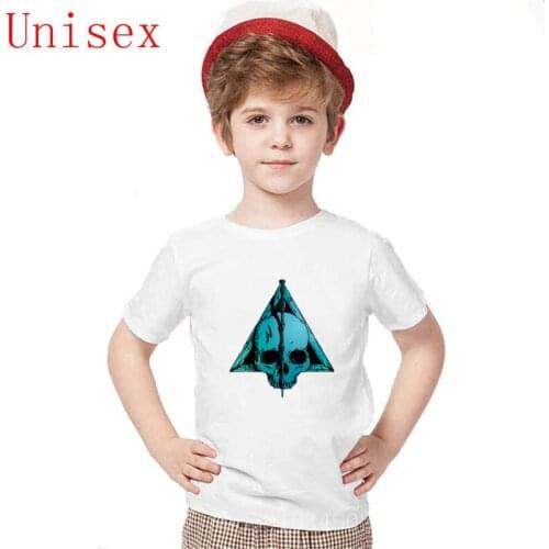 Hallows pulp fiction Halloween Blue Skull Classic Black teen girls clothing HOmbre Quality Cotton Breathable children clothes