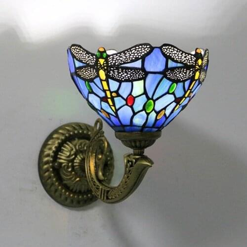 Mediterranean Bohemia Dragonfly wall lamp lighting European corridor lamp decor for porch balcony hotel guest room