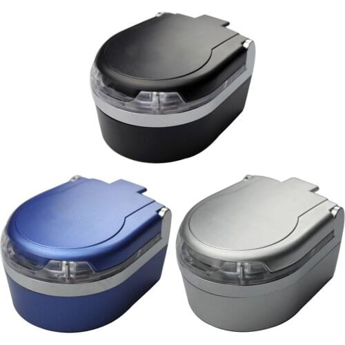 Conveniently Car Ashtray Purifier Smokeless for Battery Alloy Black Red Ashtrays Eco Friendly Cigarettes Detachable Lid