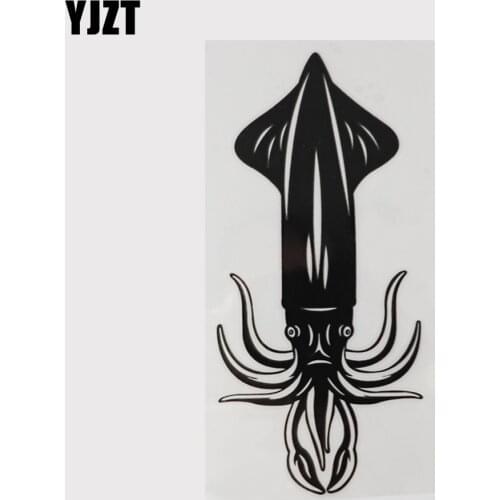 YJZT 8.5CM×18CM Amusing Squid Vinyl Decal Car Stickers 13D-0938
