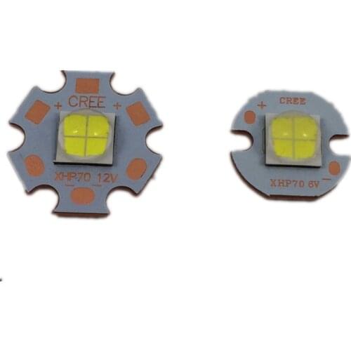 1pcs CREE XHP70 30W LED 4022LM 6V/12V four chips welding 16 20mm copper pcb Ultra-high brightness head lamp car bulbs coldwhite