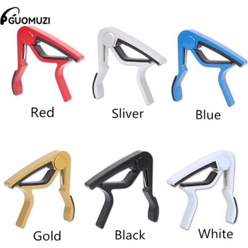 1Pcs Guitar Capo Quick Change Tune Trigger Clamp Trigger Bass Violin Ukulele Capo Mandolin Single-handed Tune Adjuster