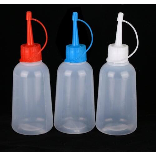 100ml Plastic Clear Tip Applicator Bottle Plastic Squeeze Travel Bottle With Tip Cap For Crafts Art Glue Multi Purpose