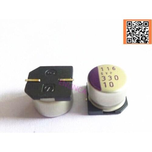 2pcs/lot 10SVP330MX 10V 330UF solid capacitor CAP ALUM POLY 330UF 20% 10V SMD 20