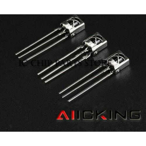 20PCS VS1838 HX1838 PC638 1838B DIP-3 Universal Integrated 38kHz Infrared Receiver with Shield