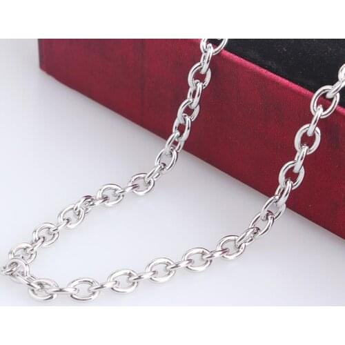 4.5mm width 0 word chains 316L Stainless steel Necklace for men jewelry wholesale