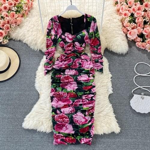 Amolapha Women Plus Size Square Collar Elegant Slim Business Sheath Bodycon Dresses OL Office Wear Vestidos