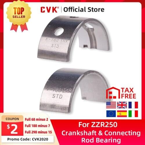CVK Engine Main Crankshaft Crank Shaft Connecting Rod Bearing For Kawasaki ZXR250 1988-1999 STD Oversize +0.25 +0.5 +0.75mm