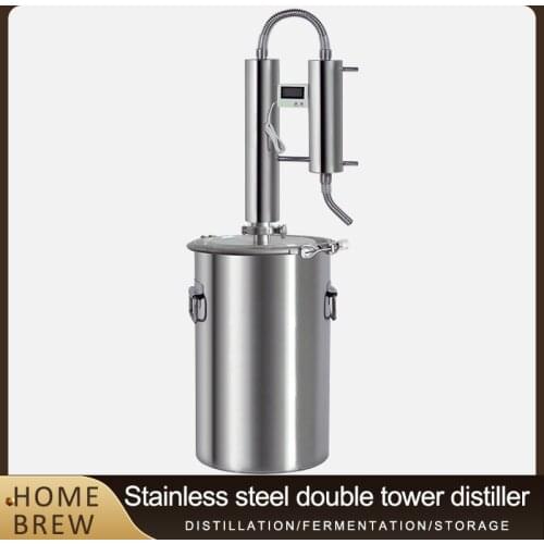 60L Stainless steel Double tower moonshine Distiller Home brewing Alcohol Mashine Liquor Brewing Brandy Distillation equipment