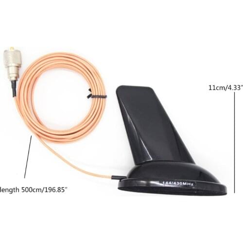 Dual Band Antenna Car Modification Tool VHF UHF144/430Mhz Shark Fin Antenna Mount Vehicle Roof Mounted Antenna