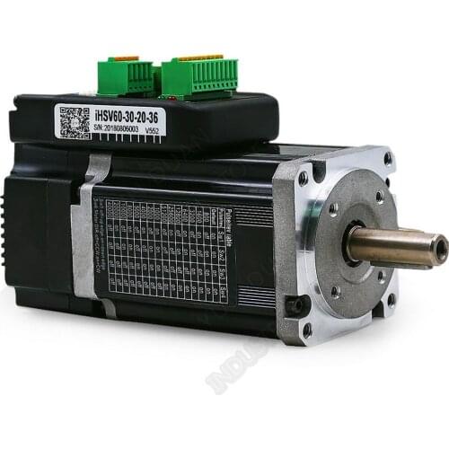 200W 60mm Integrated Servo 3000RPM 0.65Nm DC36V 8.5A 3Phase DSP Hybrid closed loop 60 nema24 Motor Driver Encoder for robot CNC