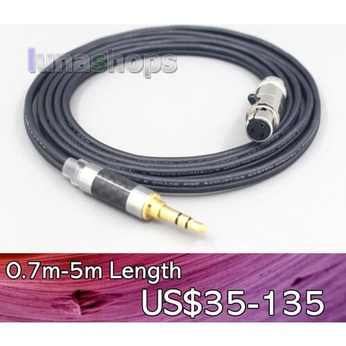 LN007124 4.4mm XLR Black 99% Pure PCOCC Earphone Cable For Beyerdynamic DT1770 DT1990 PRO AKG K181 pro 2015 M220 Pro