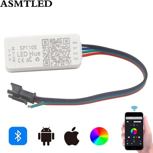 SP110E Bluetooth Pixel Controller Dimmer For WS2811 WS2812B WS2812 SK6812 RGB RGBW APA102 WS2801 Pixels Dream Color LED Strip