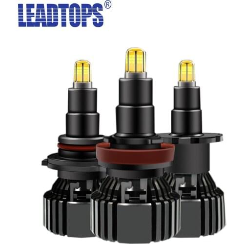 LEADTOPS 8 Sides H4 H7 H11 360 degree Automotive Fog Lights Auto Lamp 9005 9006 H1Led Car Headlights Bulbs 6000K 18000LM 90W CC