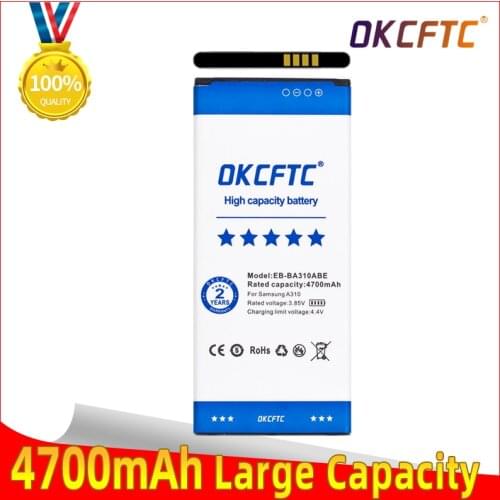OKCFTC Original EB-BA310ABE 4700mAh battery For Samsung GALAXY A3 2016 Edition A310 A5310A A310F SM-A310F A310M A310Y +Tools