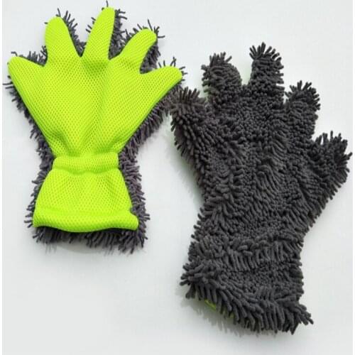 2021 2PCS Ultra-Luxury Microfiber Car Wash Gloves Car Cleaning Tool Home use Multi-function Cleaning Brush Detailing