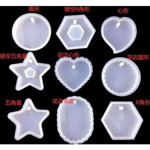 DIY Pendants Liquid Resin Molds For Clay UV Epoxy Resin Necklace Earrings Jewelry Making Handmade Tools Silicone Casting Mold