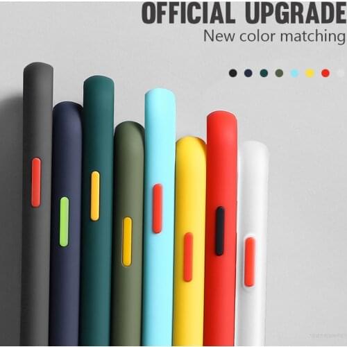 Transparent silicone Shockproof Bumper Phone Case For Samsung S20 Plus S8 S9 S10 Plus S20 S10E A30 A50 A70 M30 Matte Hard Cover