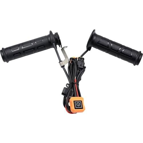 Motorcycle Handlebar Electric Hot Heated Grips Handle with Independent Switch Three-level Thermostat Motorbike Hot Handlebar