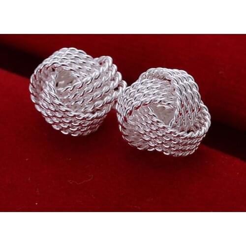 Earrings sterling-silver-jewelry Earrings Silver Trendy Jewelry Earrings Womens Jewelry Wholesale Free Shipping aaks LE013