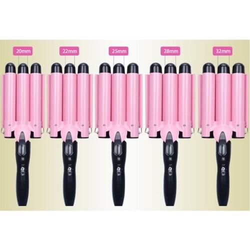 20/22/25/28/32mm Curling Iron 3 Barrels Hair Curler Large Wave Fast Heating Styling Tool for Salon Home Use