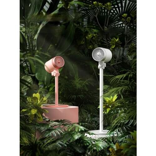 GY Engine Tube Air Circulator Household Floor Blade-Free Vertical Electric Fan Turbine Convection Light Sound