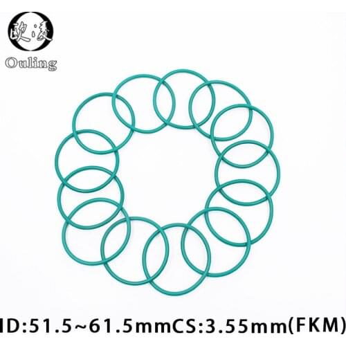 1PC Fluorine rubber Ring FKM O rings Seals CS3.55mm ID51.5/53/54/54.5/56/58/60/61.5mm O Ring Seal Gasket Oil Ring Sealing Washer