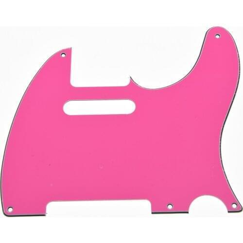Vintage 5 Hole Tele Style Guitar Pickguard Red Pink Fits for TeLe Guitar