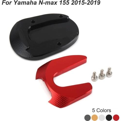 Motorbike Kickstand Sidestand Extension Enlarger Pad Foot Side Kick Stand Bracket For Yamaha Nmax 155 Nmax155 N-max155 2020 2021