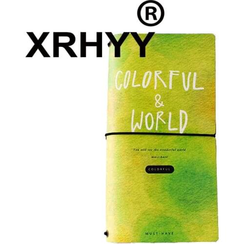 XRHYY Vintage Travelers Notebook Hard Cover Planner Diary Book Exercise Composition Binding Notepad Gift Stationery