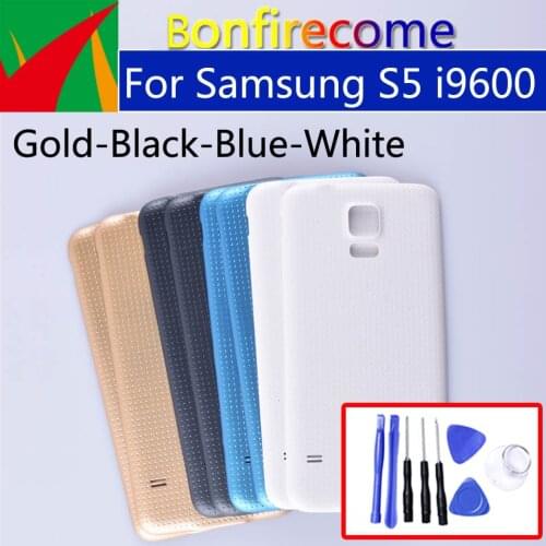 S5 Battery Back Cover For Samsung Galaxy S5 i9600 G900F G900H G900A G900 Rear Housing Battery Door Case Replacement Parts
