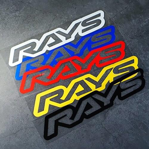 1pc For Rays Racing Car Body Stickers Waterproof Spoke Reflective Decoration Sticker Car Window Decal 20cm