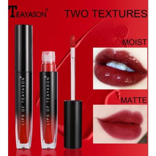 1pcs Lip Gloss Lip Glaze Matte Long Lasting Moisturizing Waterproof Velvet Mirror Liquid Lipstick Lip Makeup Cosmetics TSLM1