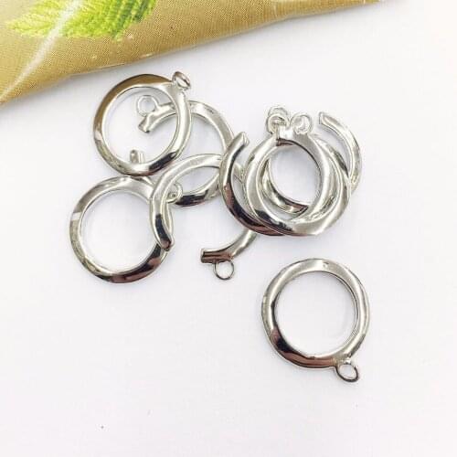 100set Round Single row hole OT buckle DIY jewelry tail buckle Bracelet wild buckle IQ buckle OT bracelet necklace button