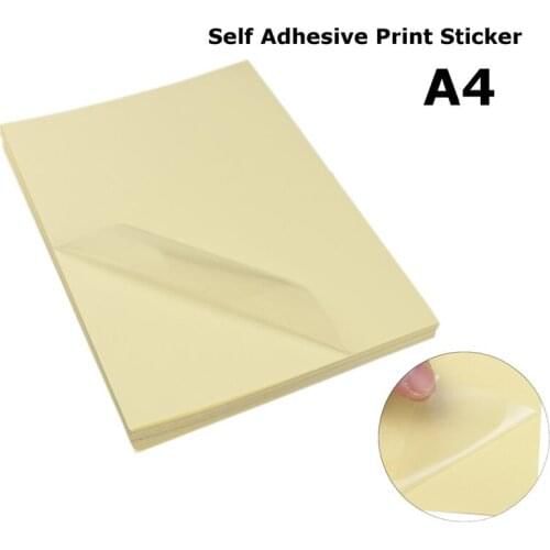 20pcs Clear Matte Adhesive Printer Paper A4 Self Adhesive Glossy Transparent Paper Label Sticker for Laser Printers