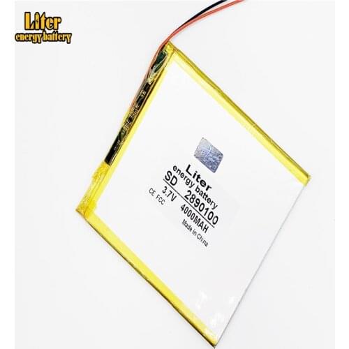 3.7V,4000mAH (polymer lithium ion battery) Li-ion battery for tablet pc 7 inch 8 inch 9inch 2890100