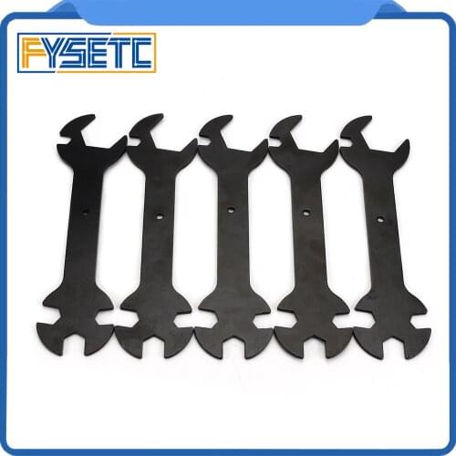 5pcs 3D Printer Parts 5 IN 1 Wrench Stay 5.7mm to 20.2mm Steel Spanner Multifunction Wrench Flat Spanner For E3D MK8 MK10 Nozzle