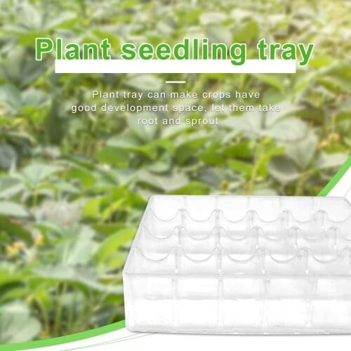 5pcs Multiple Cells Seedling Starter Trays Transparent Planting Trays for Planting Seedlings Greenhouse can CSV