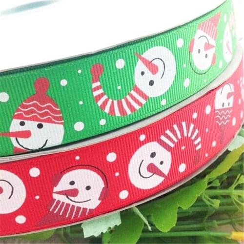 5 yards/lot) 1" (25mm) Top Quality Christmas Hat printed grosgrain ribbon christmas gift ribbons