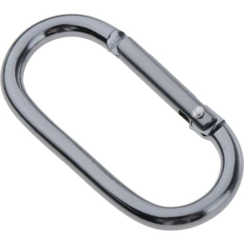 5Pcs Keychain D Shape Spring Snap Outdoor Camping Carabiner Hook Aluminum Alloy