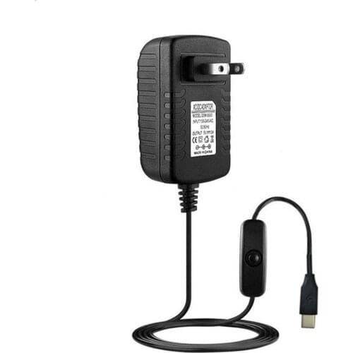 5V 3A Type-C Usb Ac/Dc Lader Adapter Power Supply Cord Voor Raspberry Pi 4 model B Power Plug Adapter Met Schakelaar