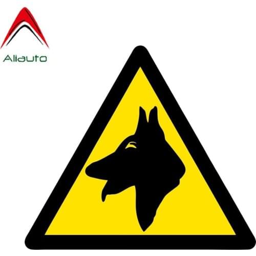 Aliauto Warning Car Sticker Dog Guard Personality Accessories PVC Decal for Opel Astra H Jdm Vw Polo Lada Granta,13cm*11cm