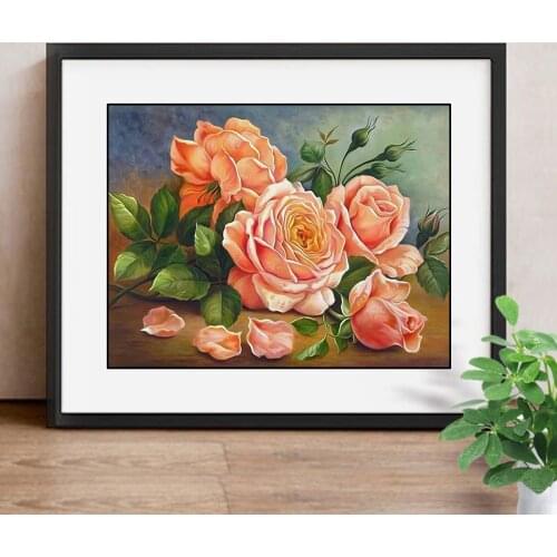 Diamond Embroidery Flower 5D DIY Diamond Painting Cross Stitch Peony Picture Of Rhinestones Home Decor Christmas Gifts