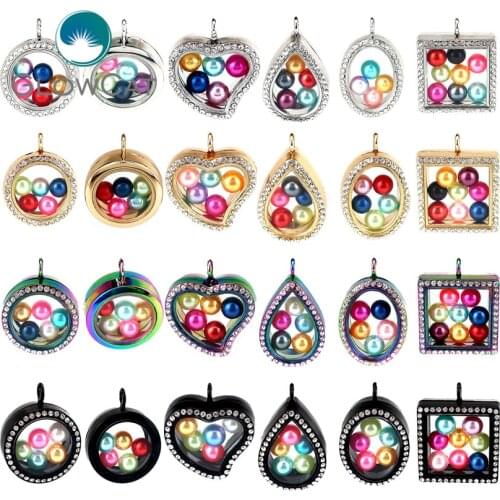 More Choose 24 Style Magnetic Living Memory Locket for Charms Floating Locket Pendants Gift