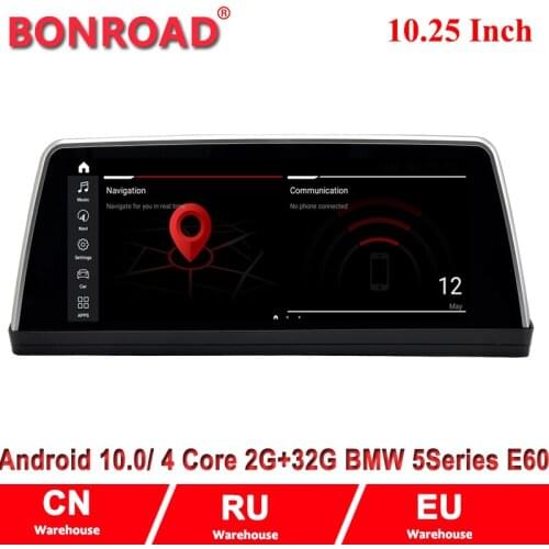 10.25" Vertical Screen Multimedia Player For BMW 5 Series E60/E61/E63/E64/E90/E9/E92/CCC/CIC Radio GPS Ram2G Rom32G Android 10.0